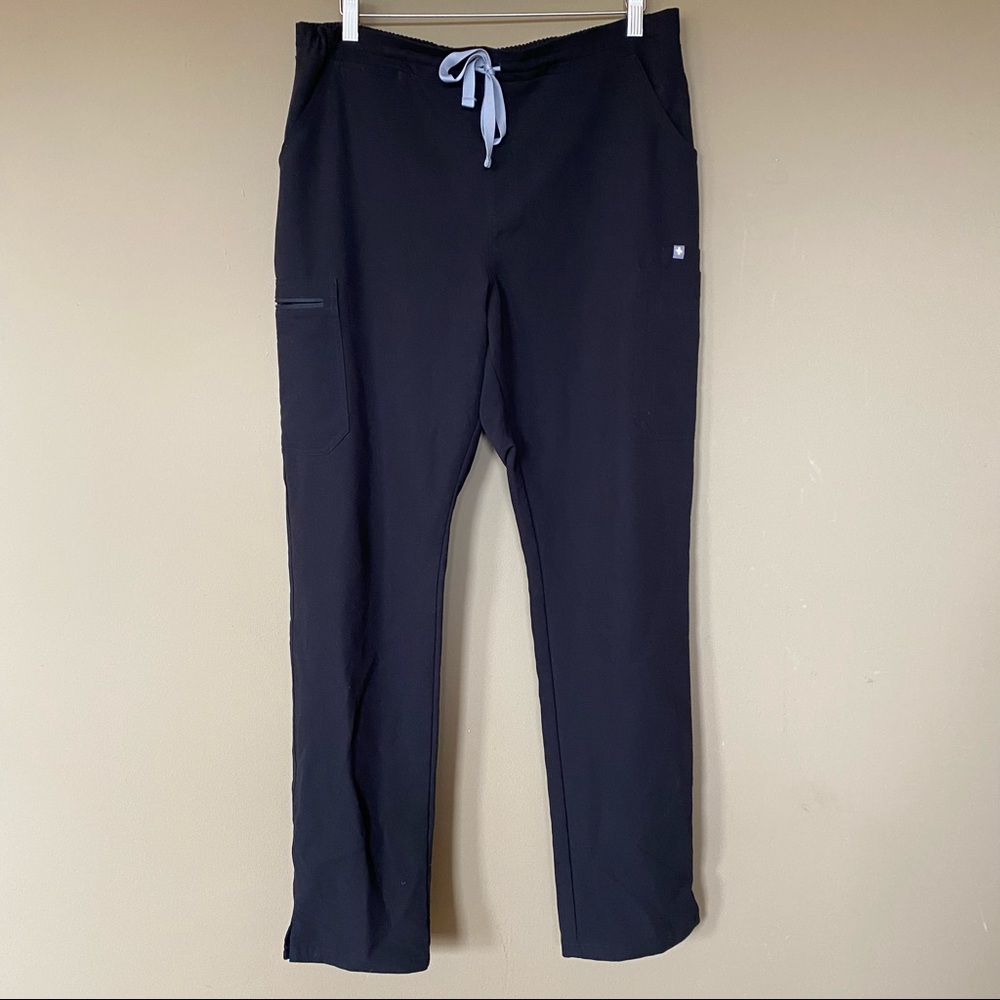 FIGS black Technical Collection scrubs pants L/T